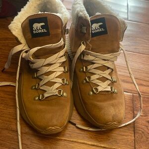 Sorel Women 8.5 Out N About III Faux Fur Waterproof Brown Boots Conquest